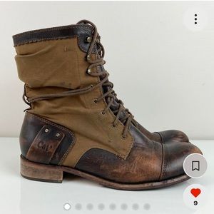 CAT Caterpillar Women’s Legendary Raw Marine Brown Leather Boots